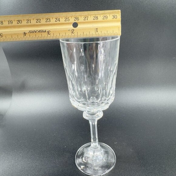 Tiffin Franciscan Atwater Stem Goblet Clear Glasses Manganese 365nm Green UV Set - Picture 6 of 15